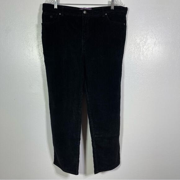 Gloria Vanderbilt, Black Velvety Corduroy Pants. Size 18W. Excellent condition! - Picture 1 of 7